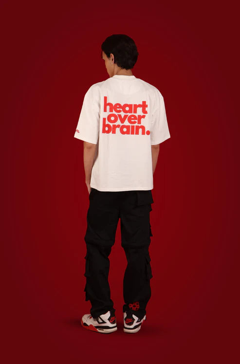 heart over brain. (white)