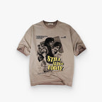 Khaaki Oversized T-Shirt Beige Pigment Washed - Khaaki Productions Limited Edition