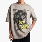 Khaaki Oversized T-Shirt Beige Pigment Washed - Khaaki Productions Limited Edition