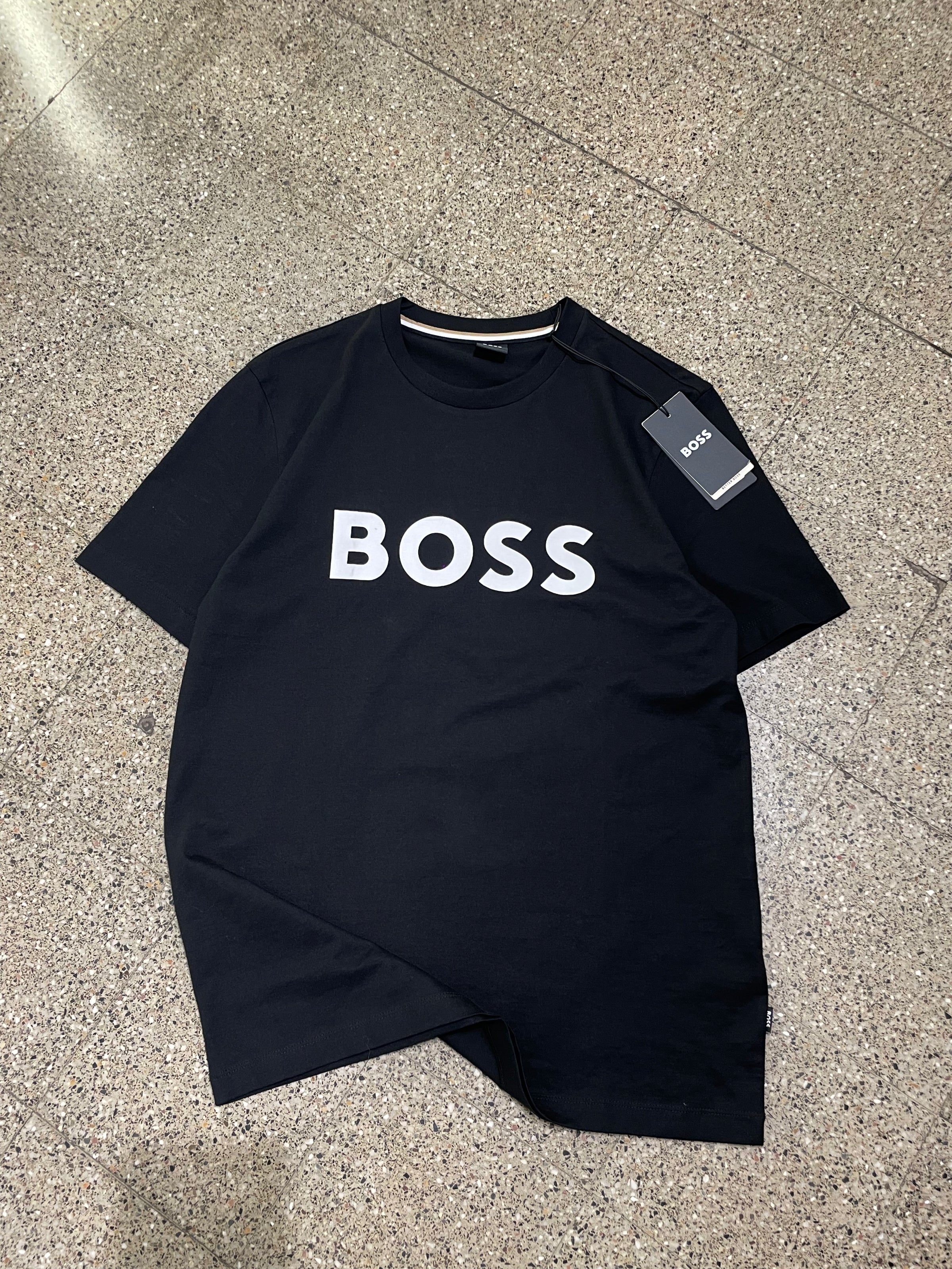 Hugo Boss Cotton Jersey Regular Fit T-Shirt - Black
