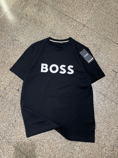 Hugo Boss Cotton Jersey Regular Fit T-Shirt - Black