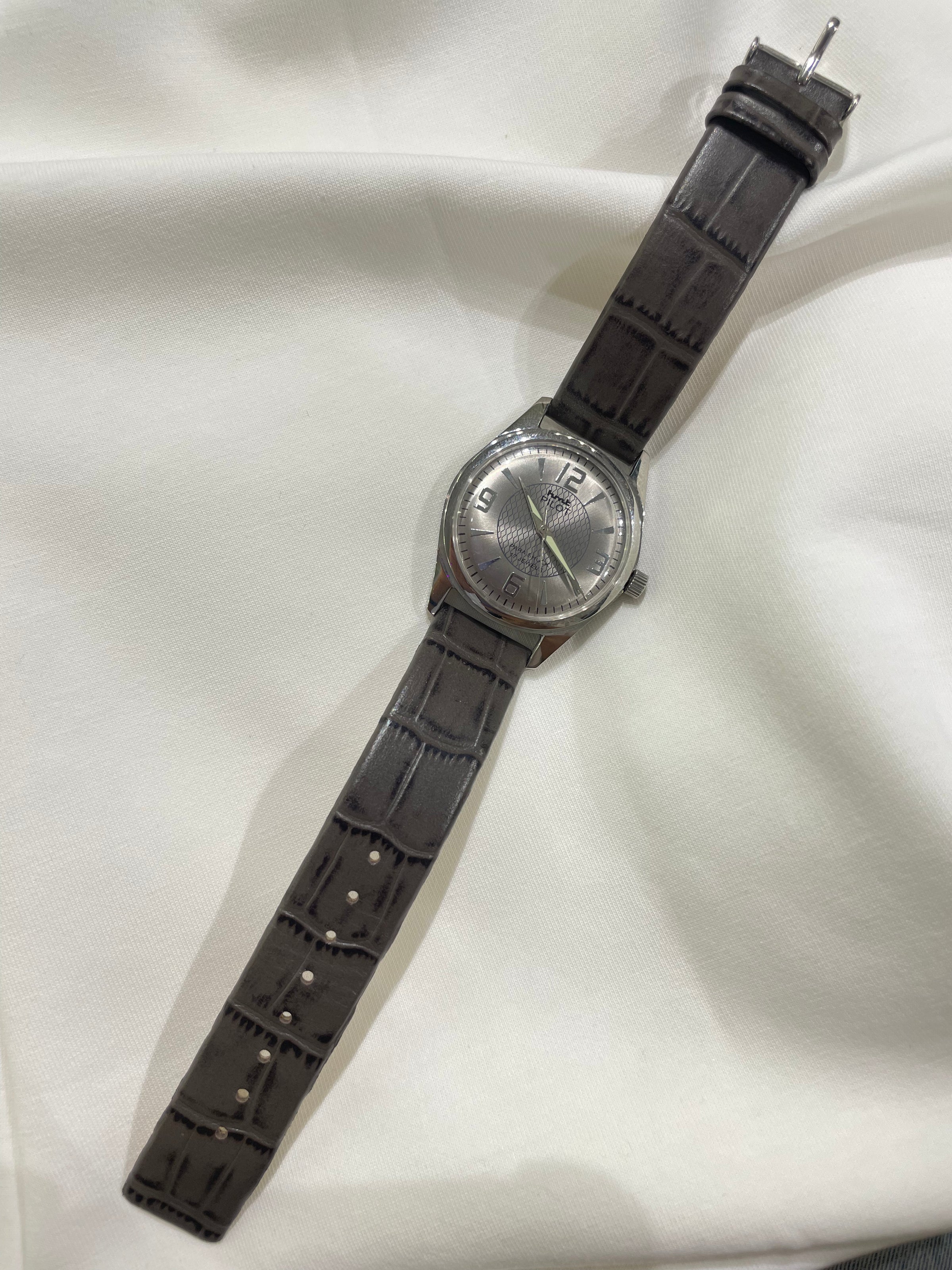 HMT Pilot Mechanical - Silver Textured Dial