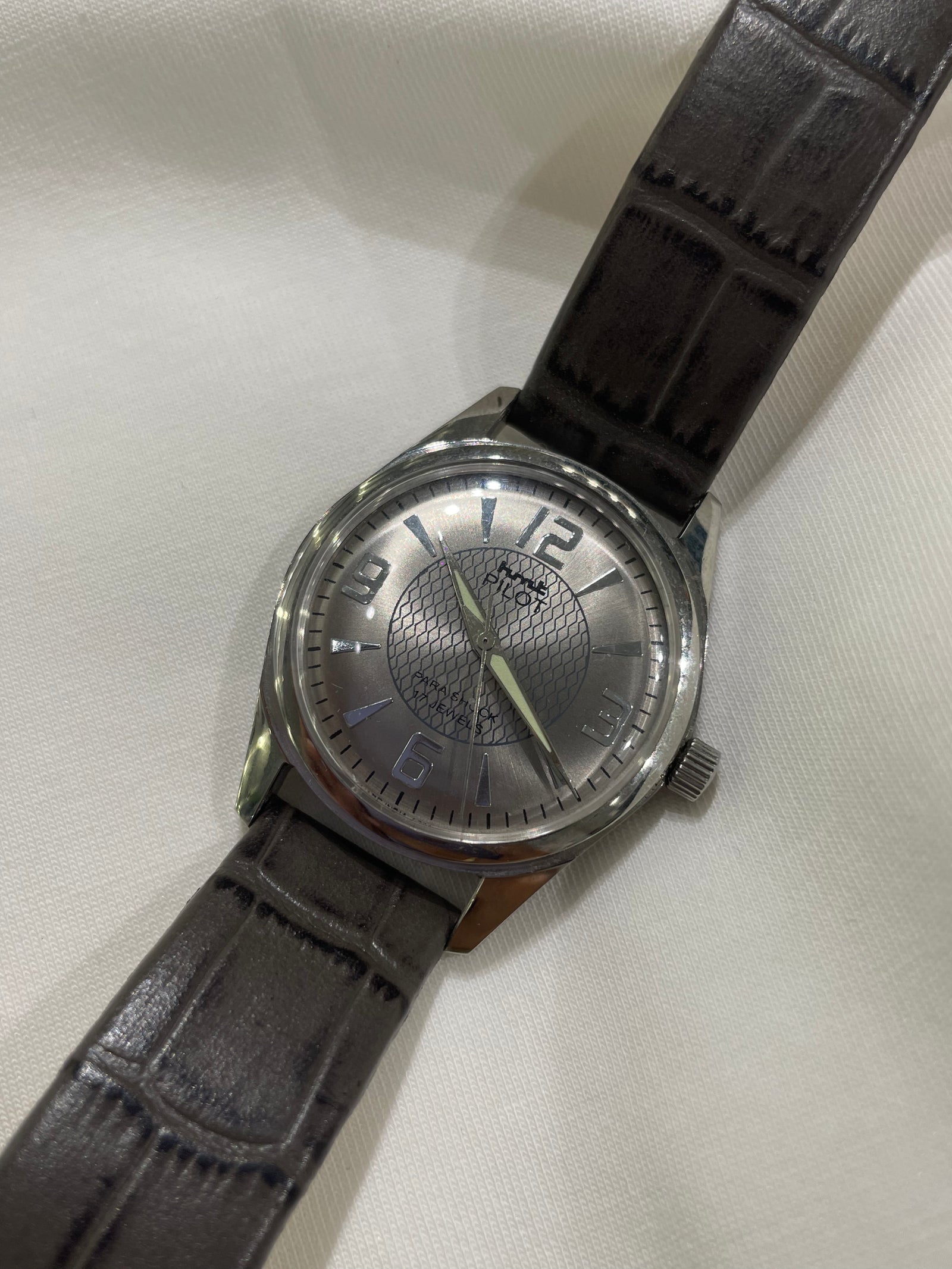 HMT Pilot Mechanical - Silver Textured Dial