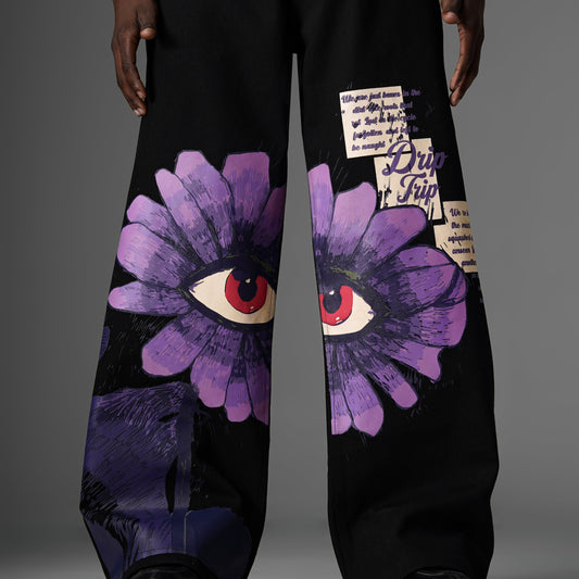 DripTrip Denim - Bloom On Black