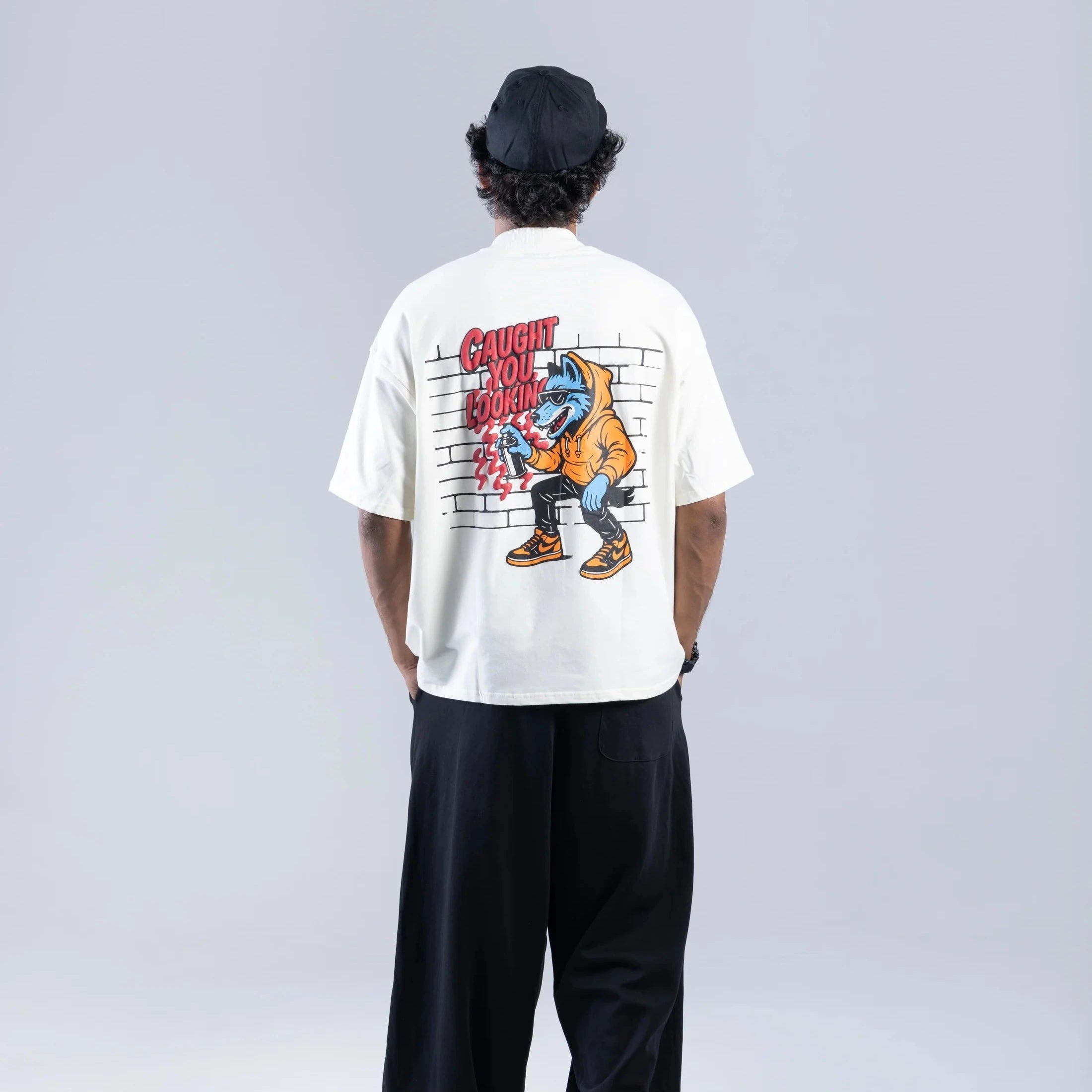 Off Sinners Oversized T-Shirt White - Caught You Looking