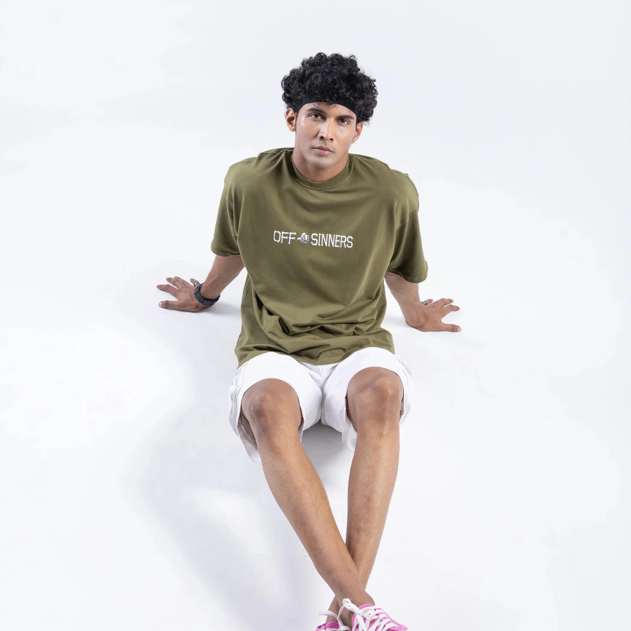 Off Sinners Oversized T-Shirt Green - Drip > AI
