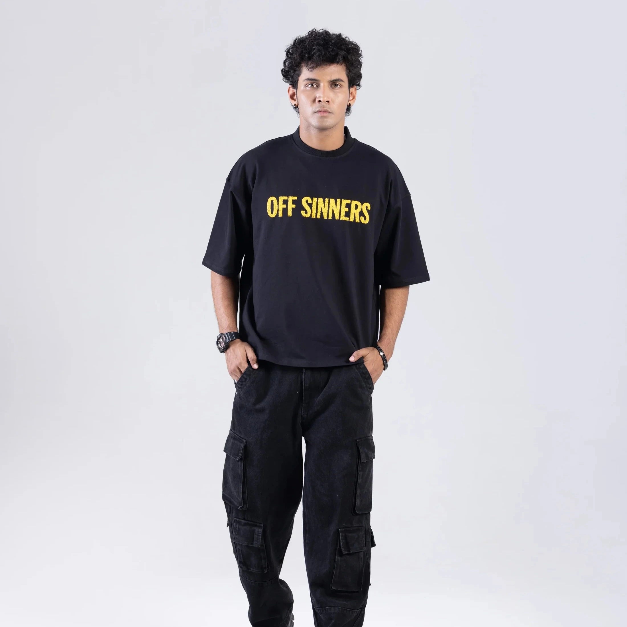 Off Sinners Oversized T-Shirt Black - Beauty Bites Back
