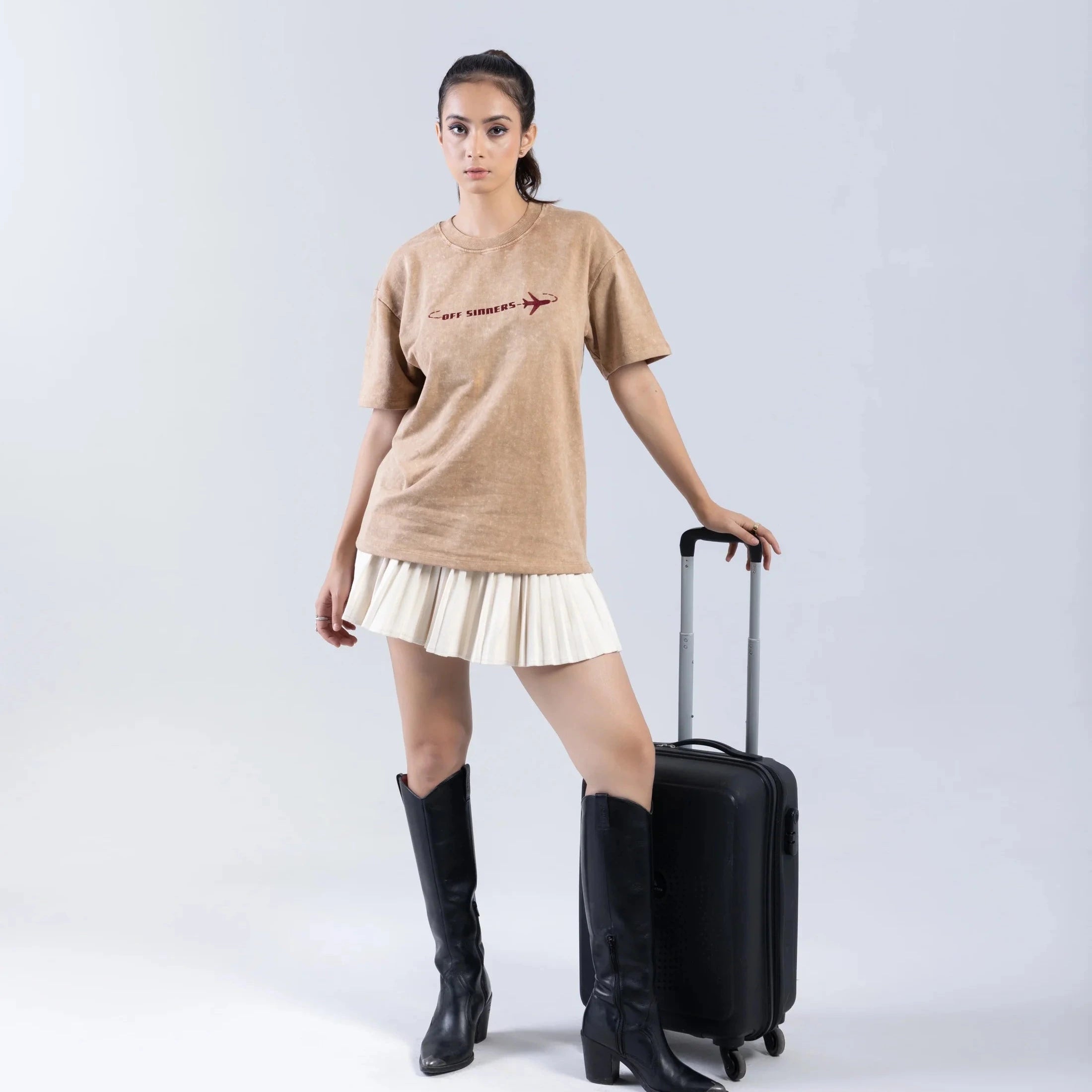Off Sinners Oversized T-Shirt Sand Washed - Wanderlust