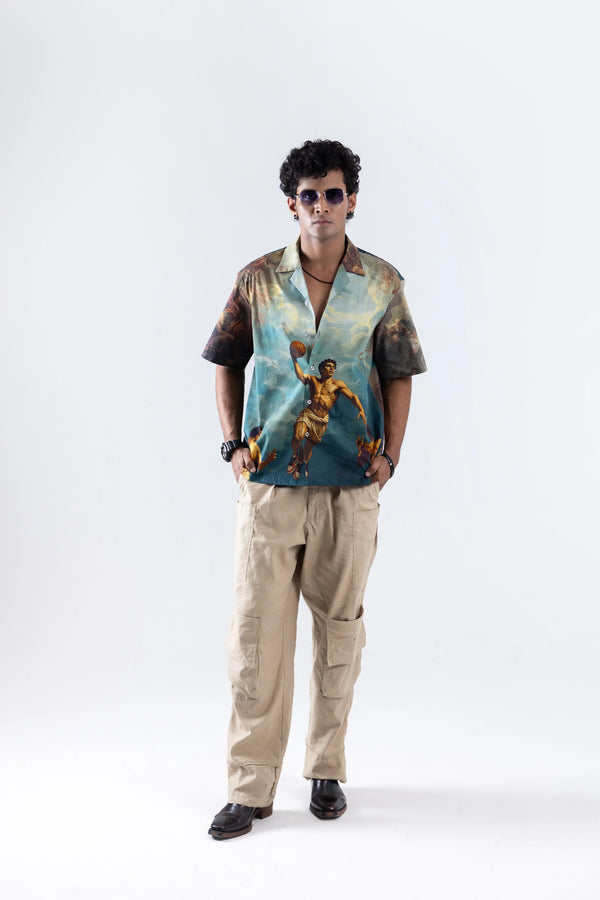 Off Sinners Oversized Cuban Collar Shirt - Court of Chaos - reference