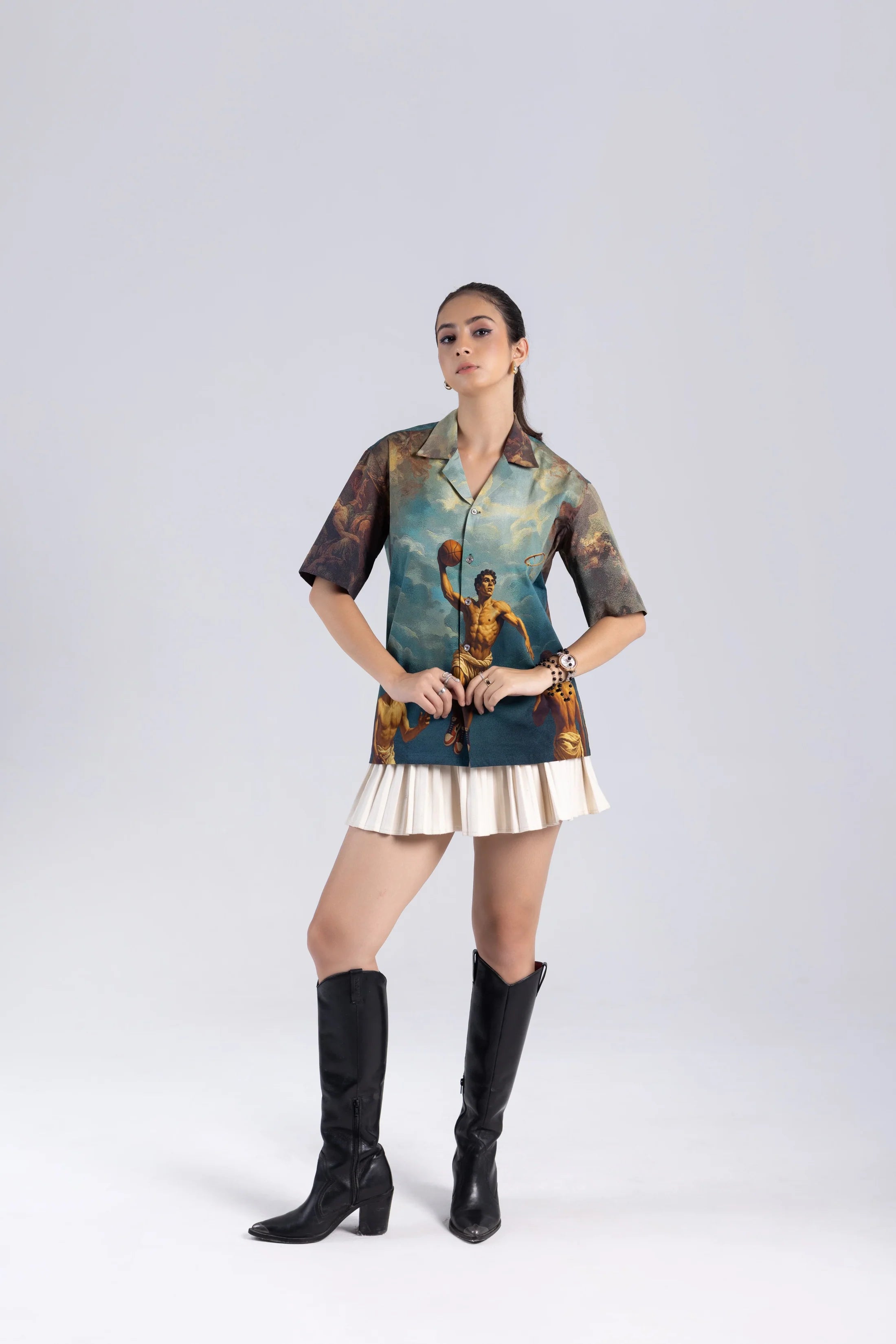 Off Sinners Oversized Cuban Collar Shirt - Court of Chaos