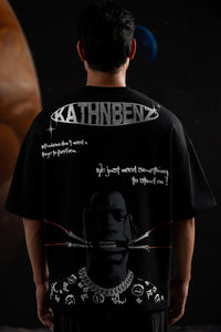 Kathnbenz Oversized Black T-Shirt - Dark Utopia
