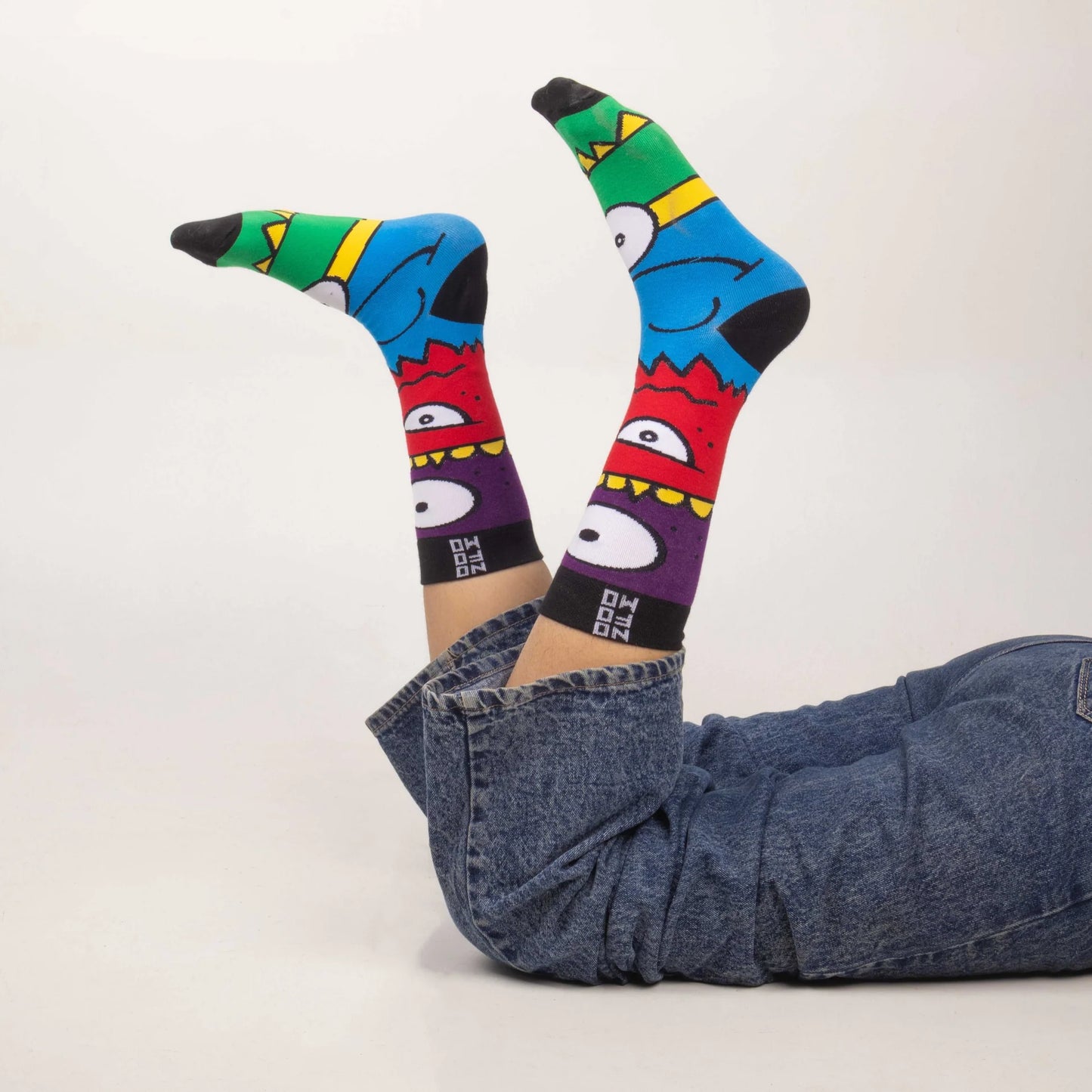 NoFoMo Crew Length Socks Monster