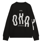 Exhale Label Oversized Sweatshirt Black - It's Okay
