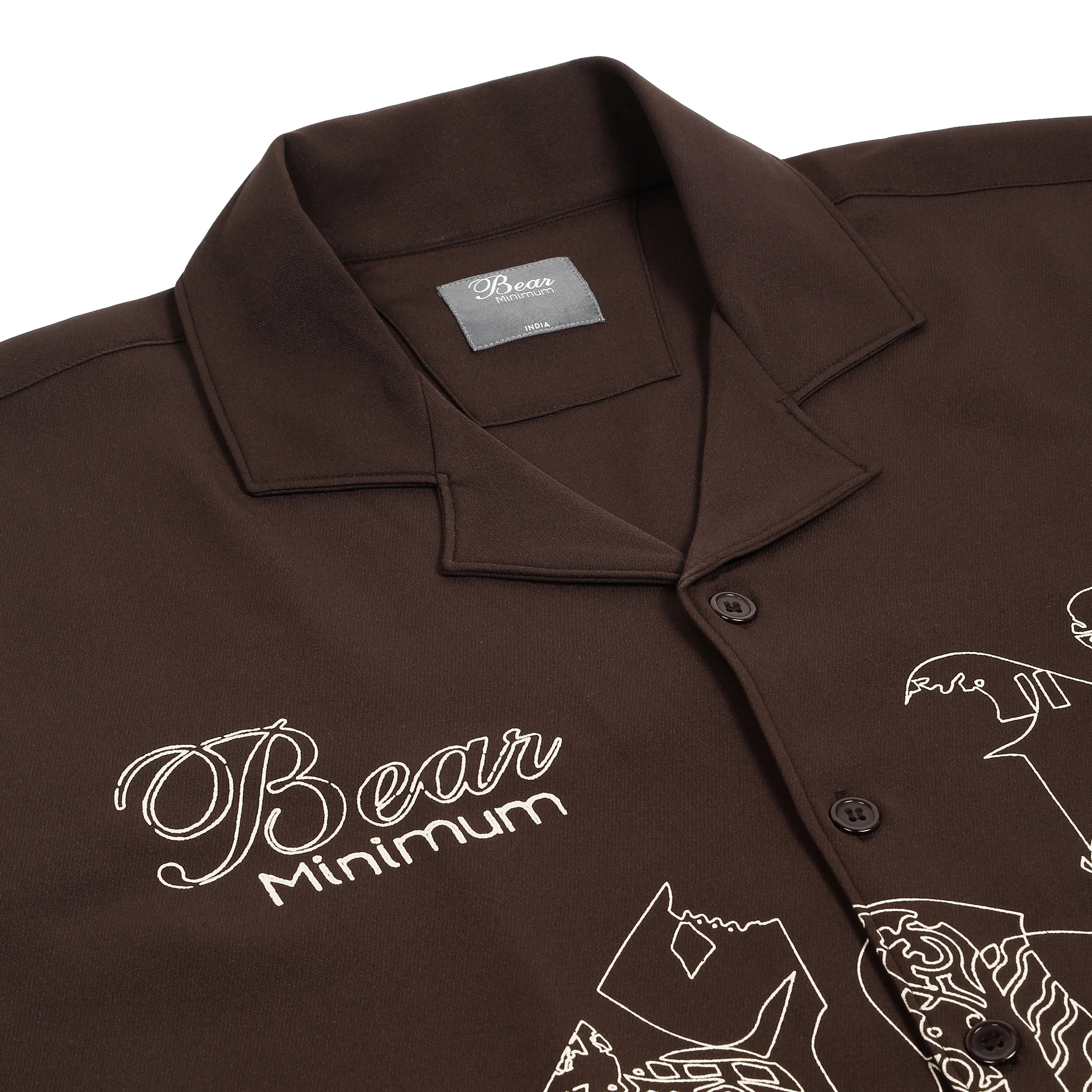 Bear Minimum Oversized Shirt Brown - Ancient Dominion