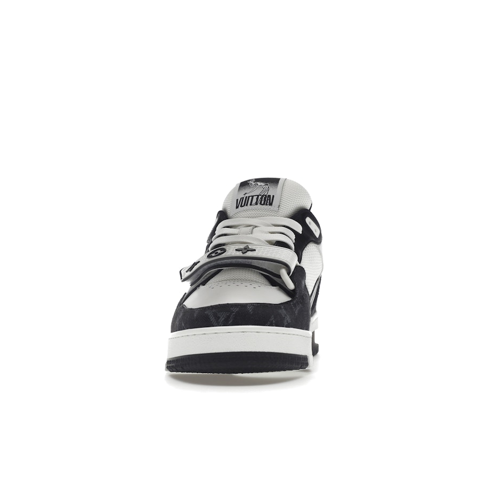 Louis Vuitton LV Trainer Velcro Strap Monogram Denim Black White