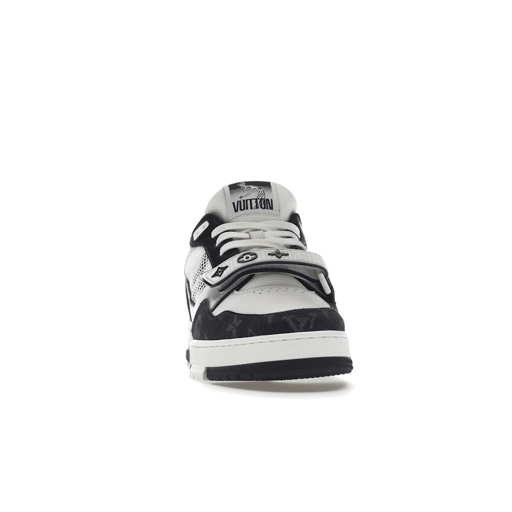 Louis Vuitton LV Trainer Velcro Strap Monogram Denim Black White