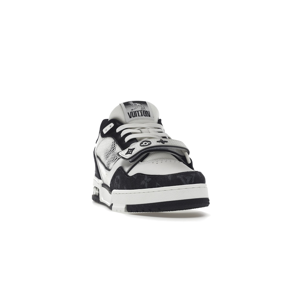 Louis Vuitton LV Trainer Velcro Strap Monogram Denim Black White