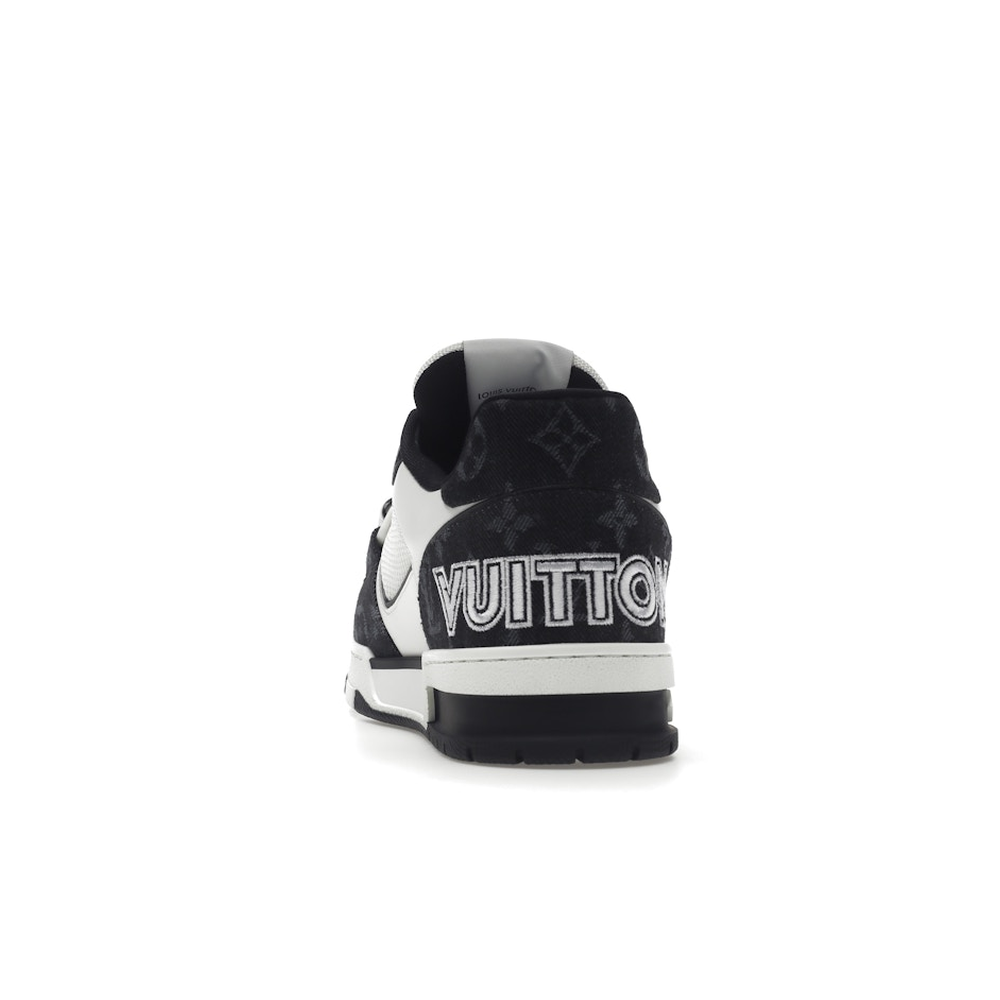 Louis Vuitton LV Trainer Velcro Strap Monogram Denim Black White