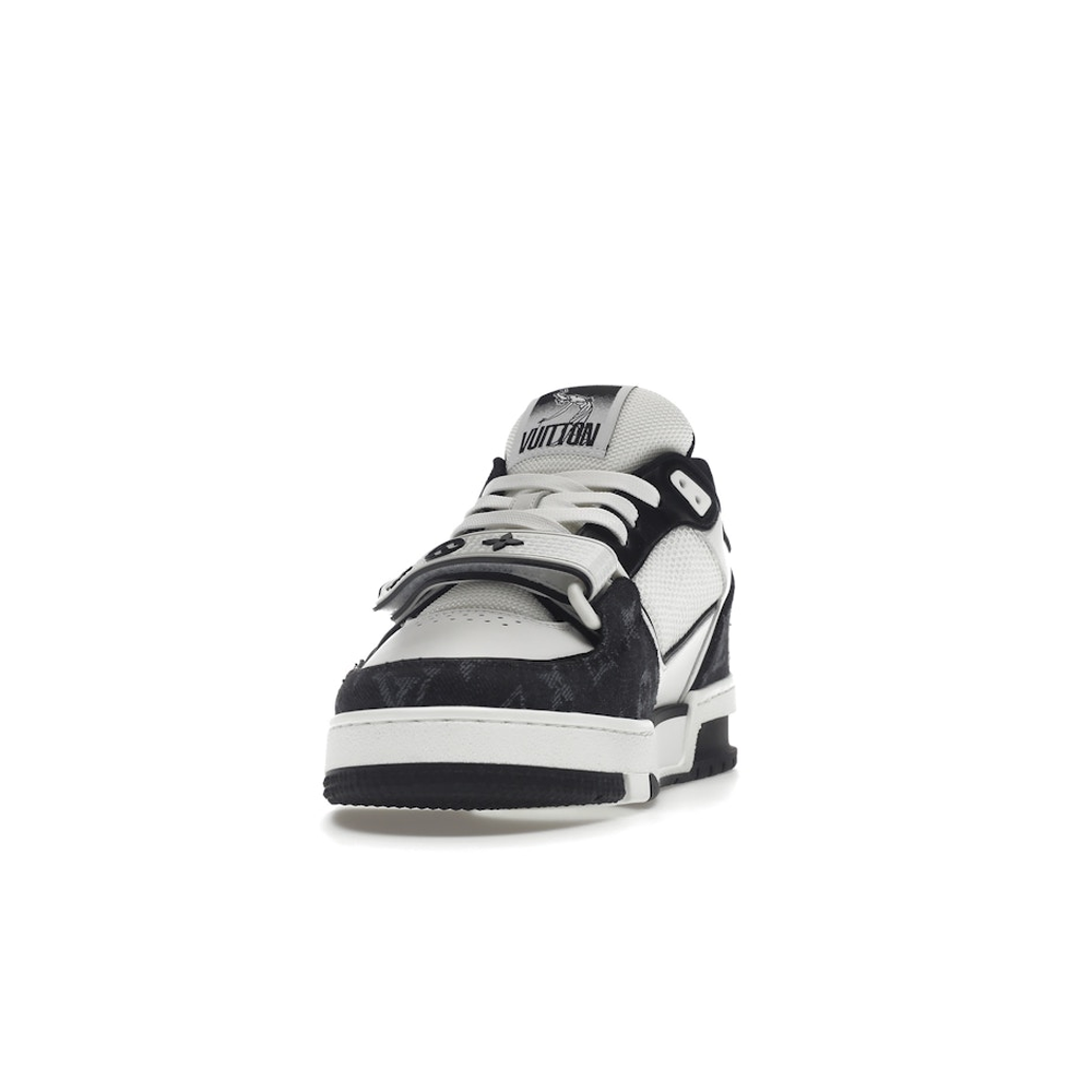 Louis Vuitton LV Trainer Velcro Strap Monogram Denim Black White