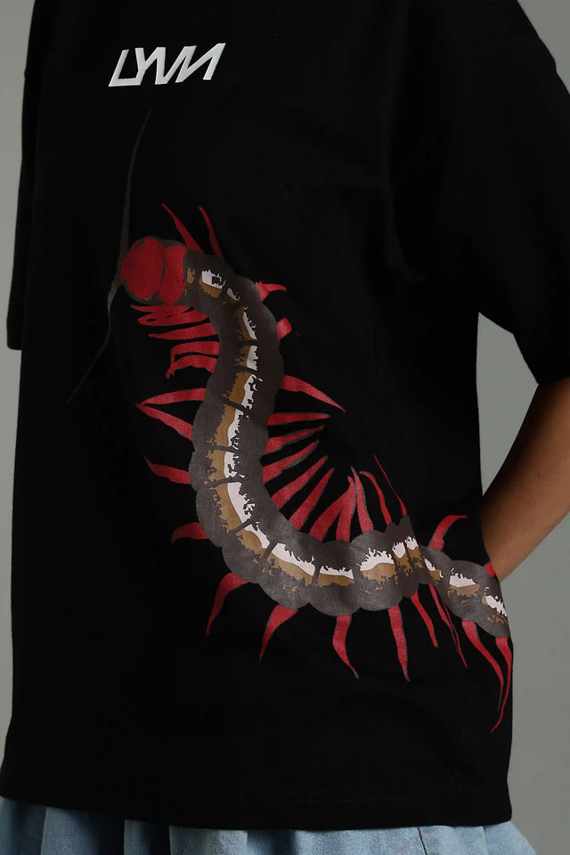 LYVN Oversized T-Shirt Black - Centipede