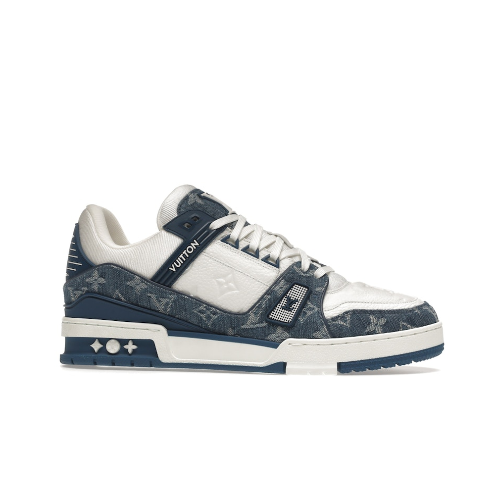 Louis Vuitton LV Trainer White Blue 'Monogram Denim'