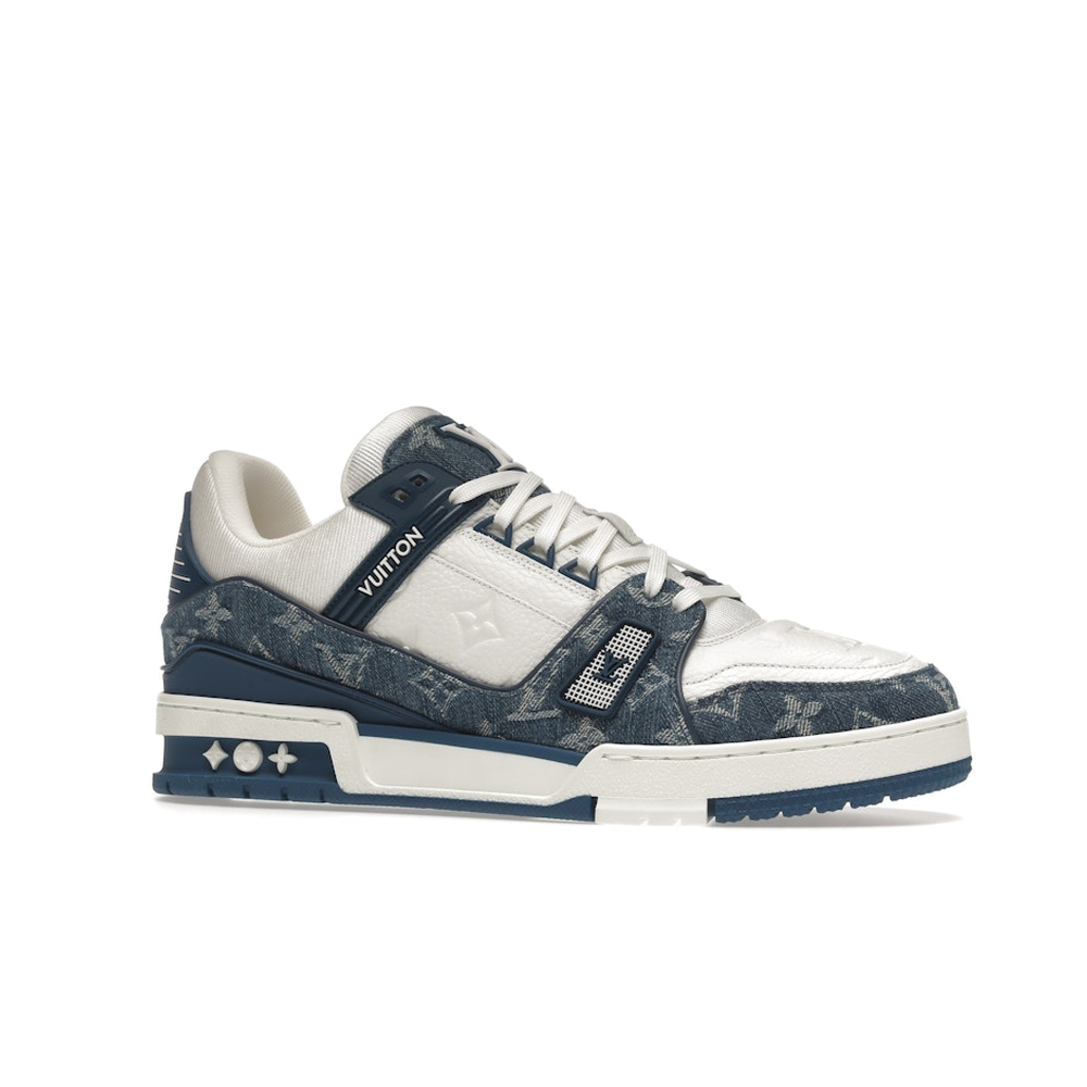 Louis Vuitton LV Trainer White Blue 'Monogram Denim'