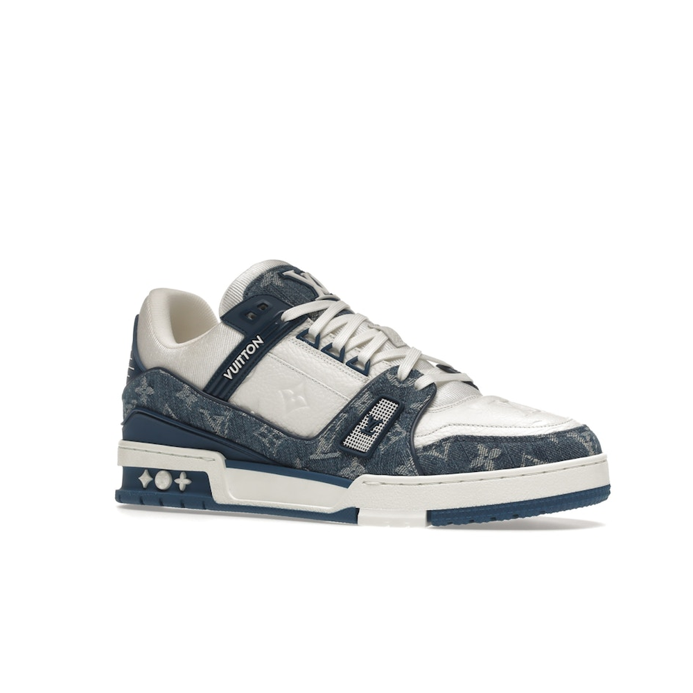 Louis Vuitton LV Trainer White Blue 'Monogram Denim'