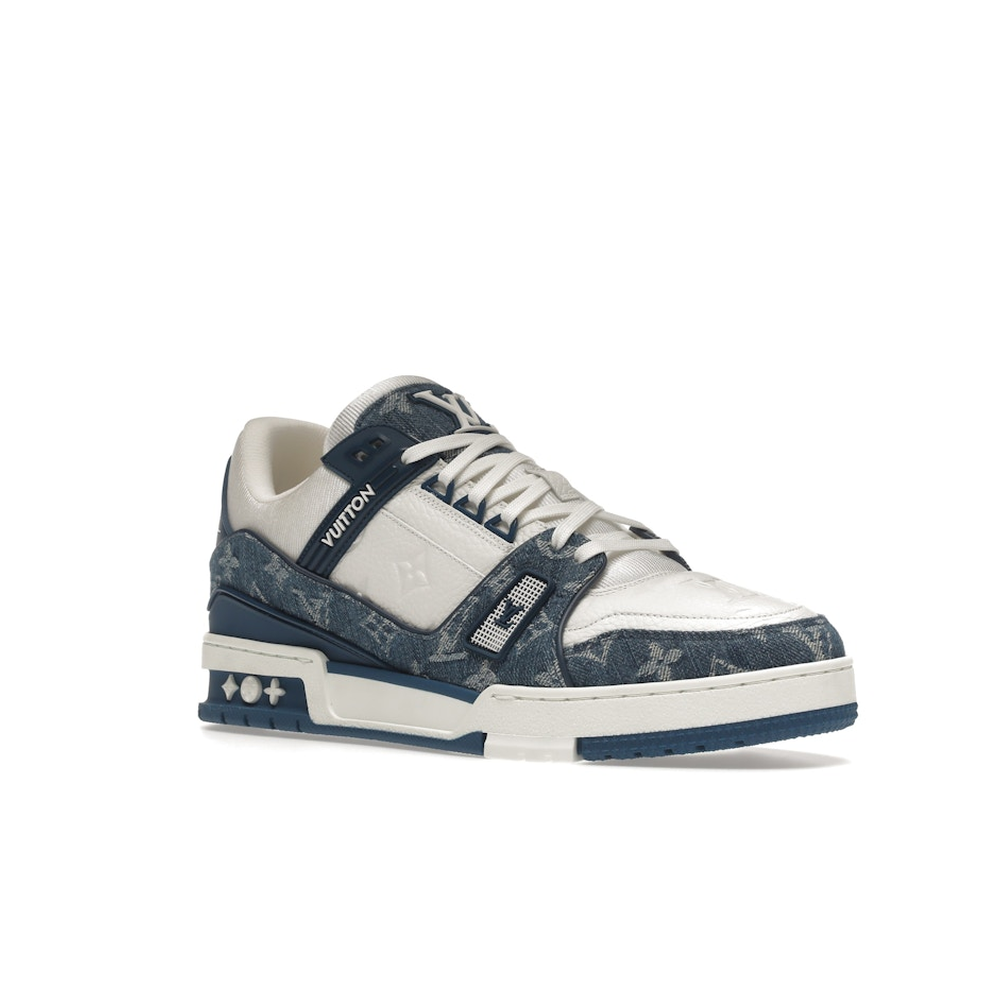 Louis Vuitton LV Trainer White Blue 'Monogram Denim'