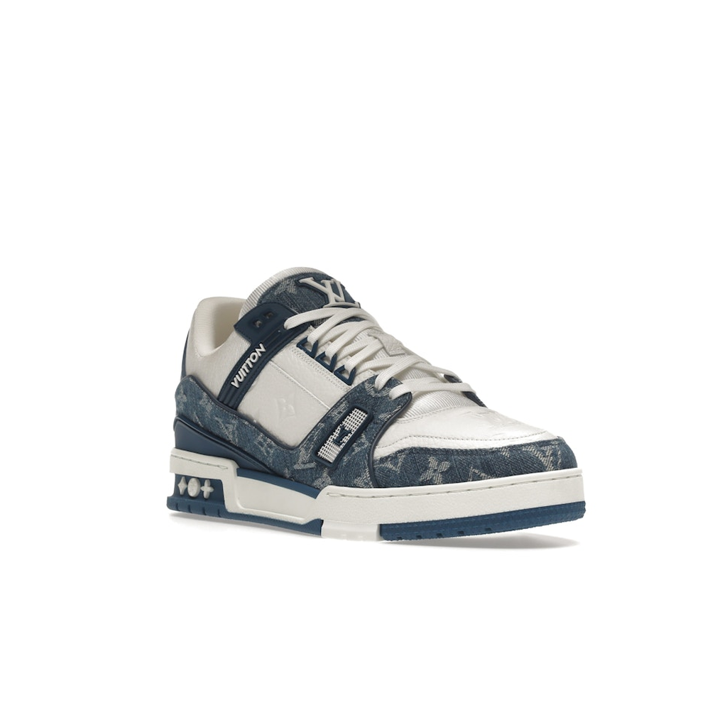 Louis Vuitton LV Trainer White Blue 'Monogram Denim'