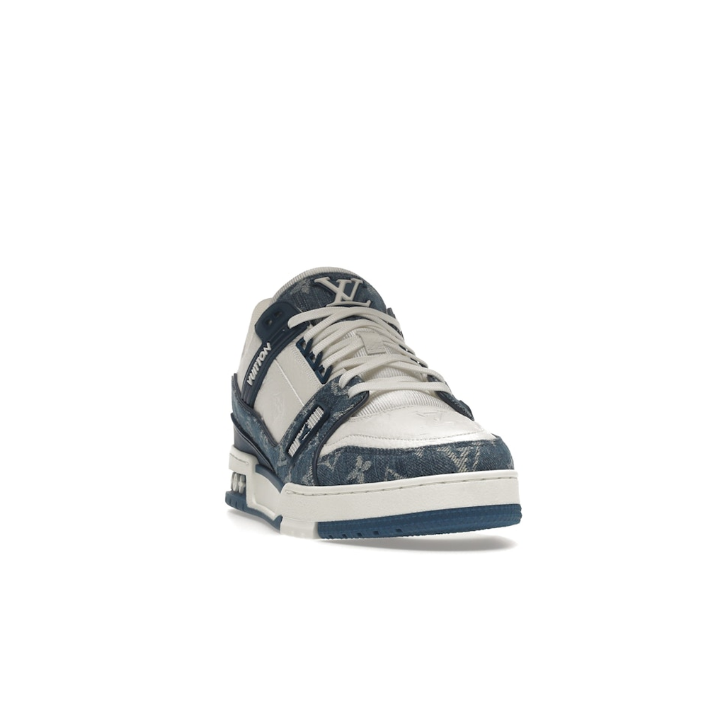 Louis Vuitton LV Trainer White Blue 'Monogram Denim'