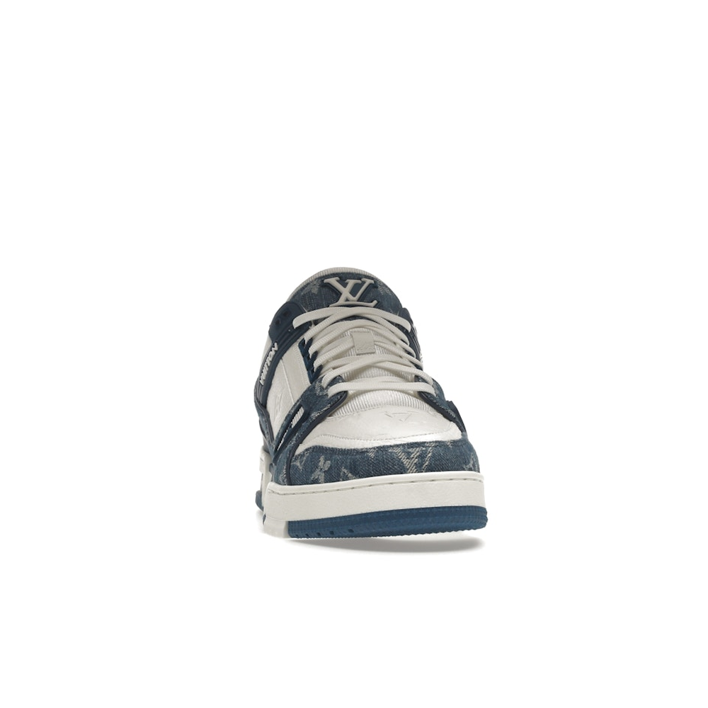 Louis Vuitton LV Trainer White Blue 'Monogram Denim'