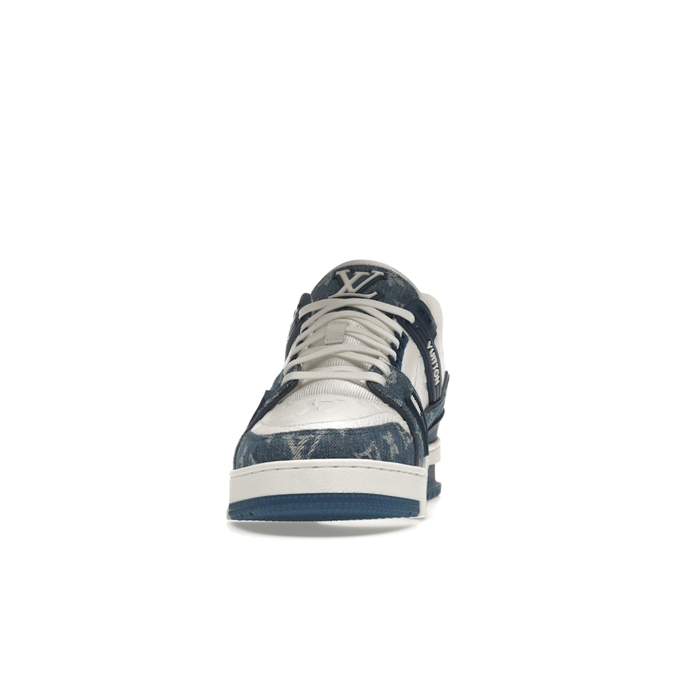 Louis Vuitton LV Trainer White Blue 'Monogram Denim'