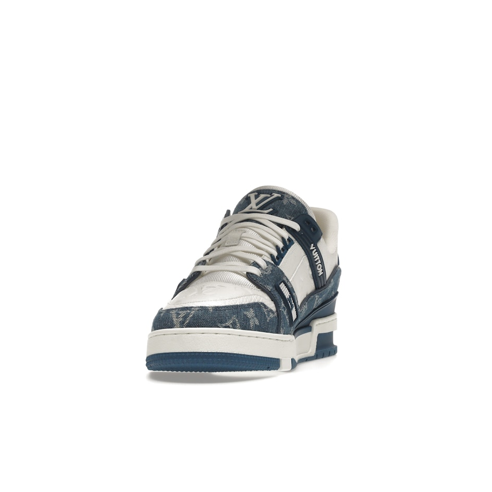 Louis Vuitton LV Trainer White Blue 'Monogram Denim'