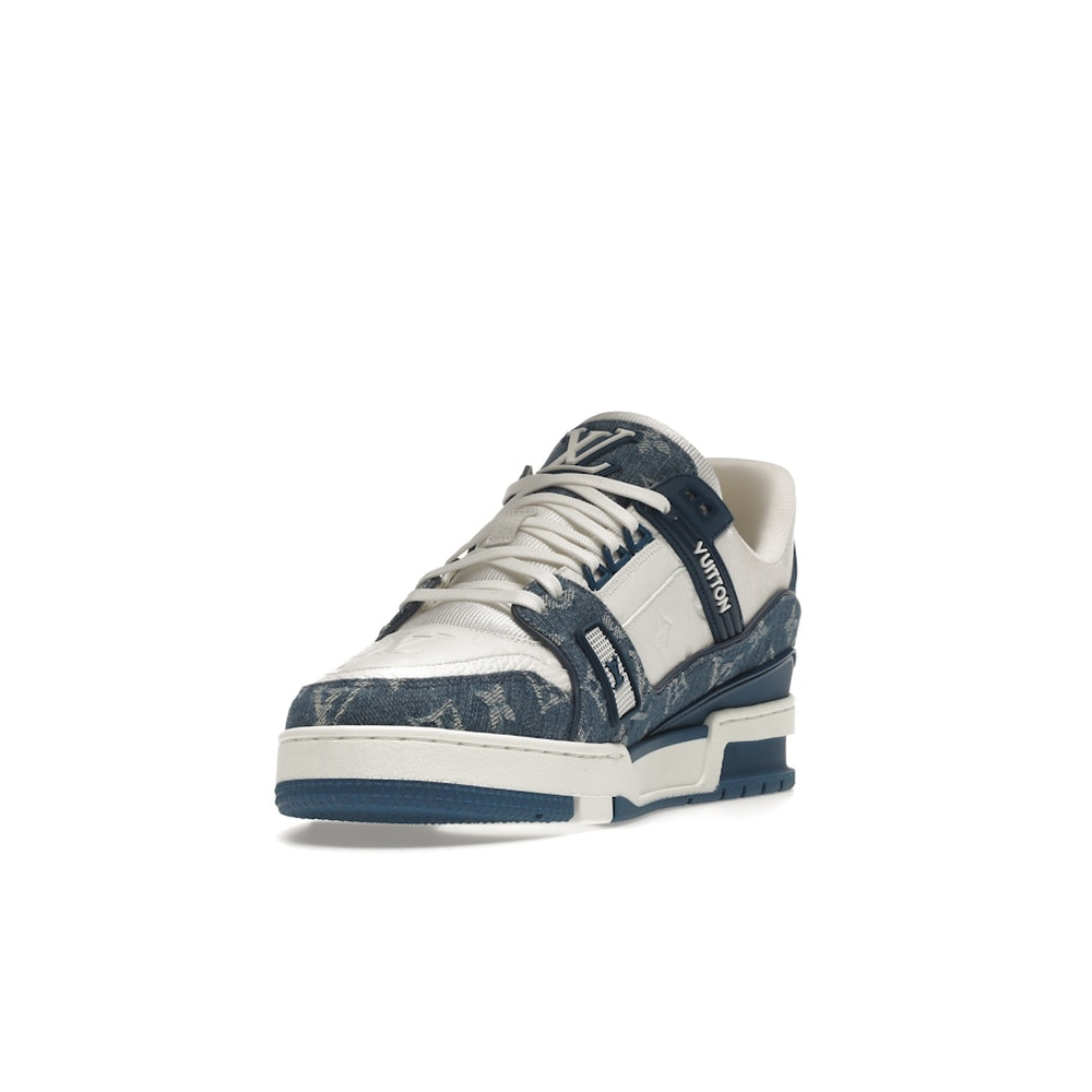 Louis Vuitton LV Trainer White Blue 'Monogram Denim'