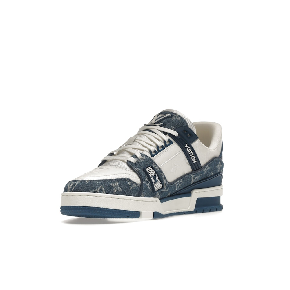 Louis Vuitton LV Trainer White Blue 'Monogram Denim'