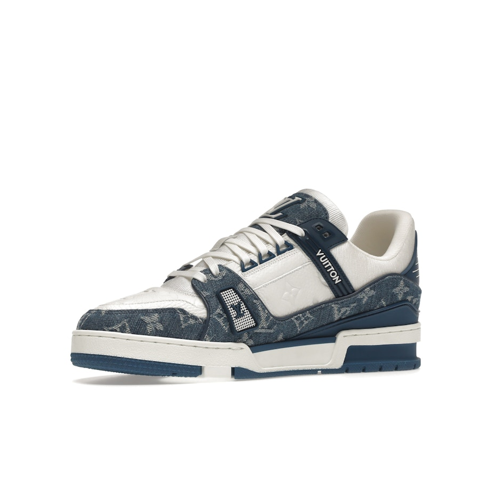 Louis Vuitton LV Trainer White Blue 'Monogram Denim'