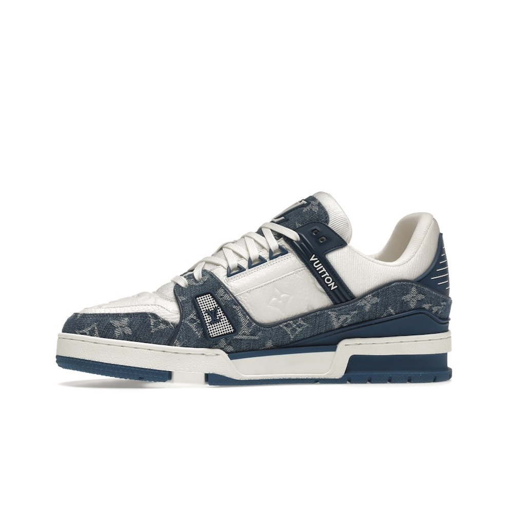 Louis Vuitton LV Trainer White Blue 'Monogram Denim'