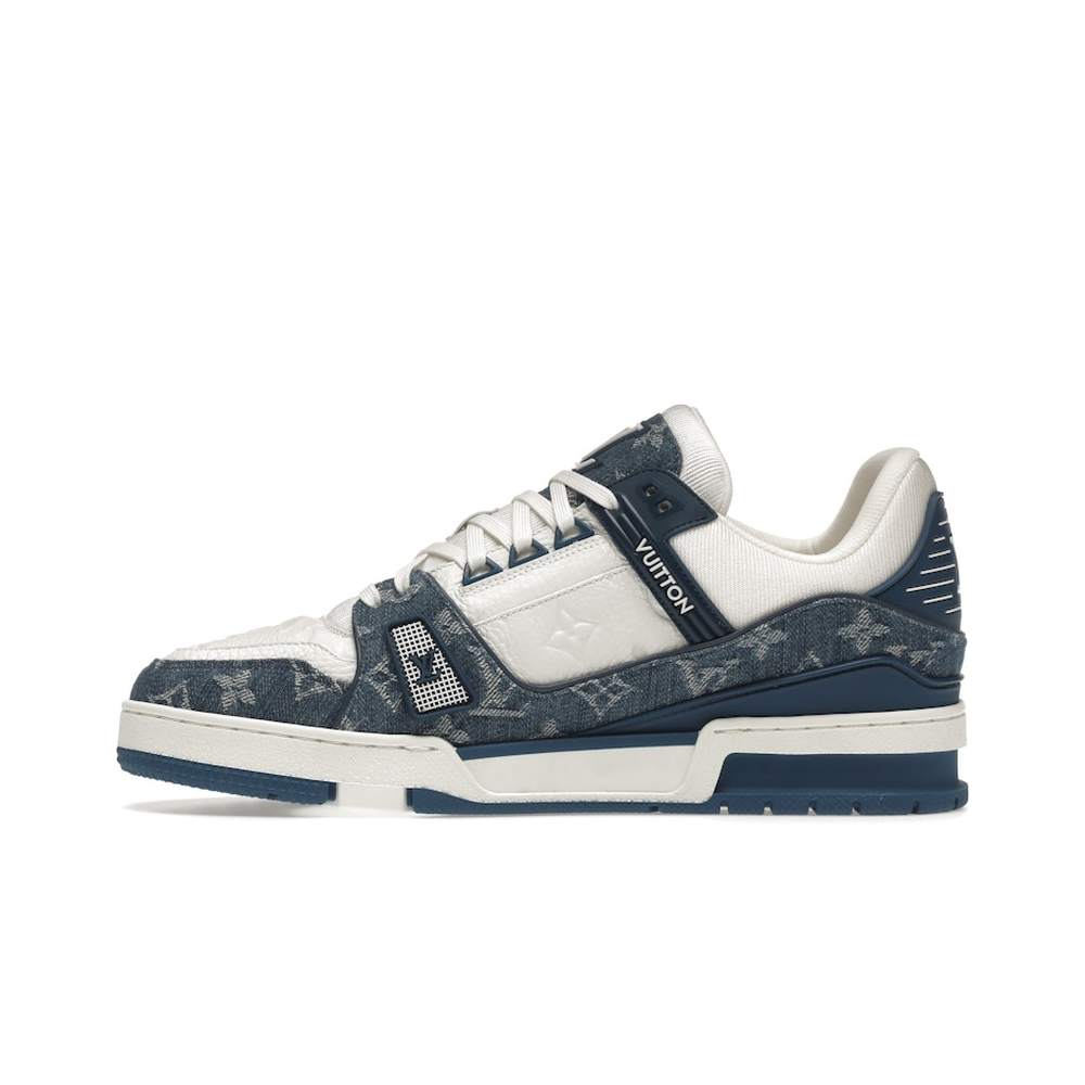 Louis Vuitton LV Trainer White Blue 'Monogram Denim'