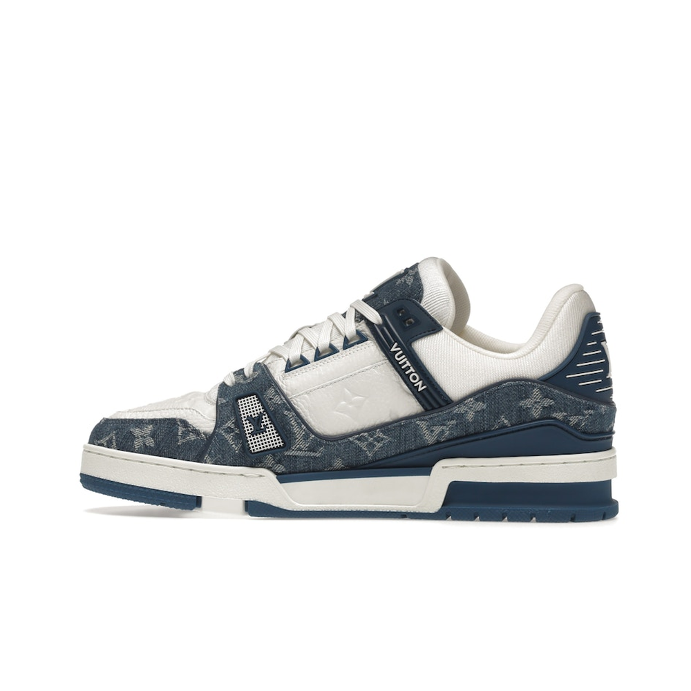 Louis Vuitton LV Trainer White Blue 'Monogram Denim'