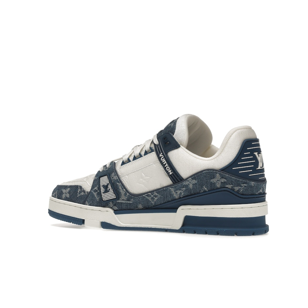 Louis Vuitton LV Trainer White Blue 'Monogram Denim'