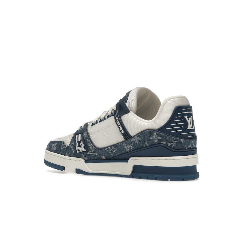 Louis Vuitton LV Trainer White Blue 'Monogram Denim'