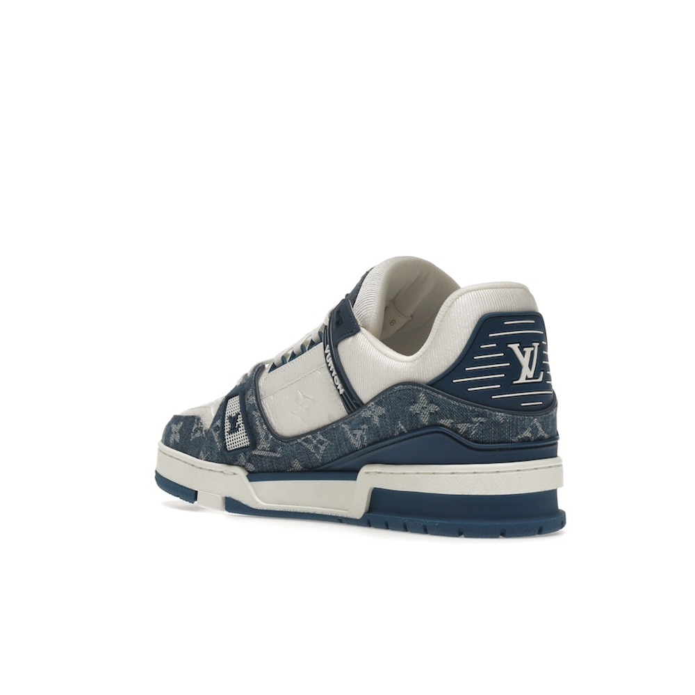 Louis Vuitton LV Trainer White Blue 'Monogram Denim'