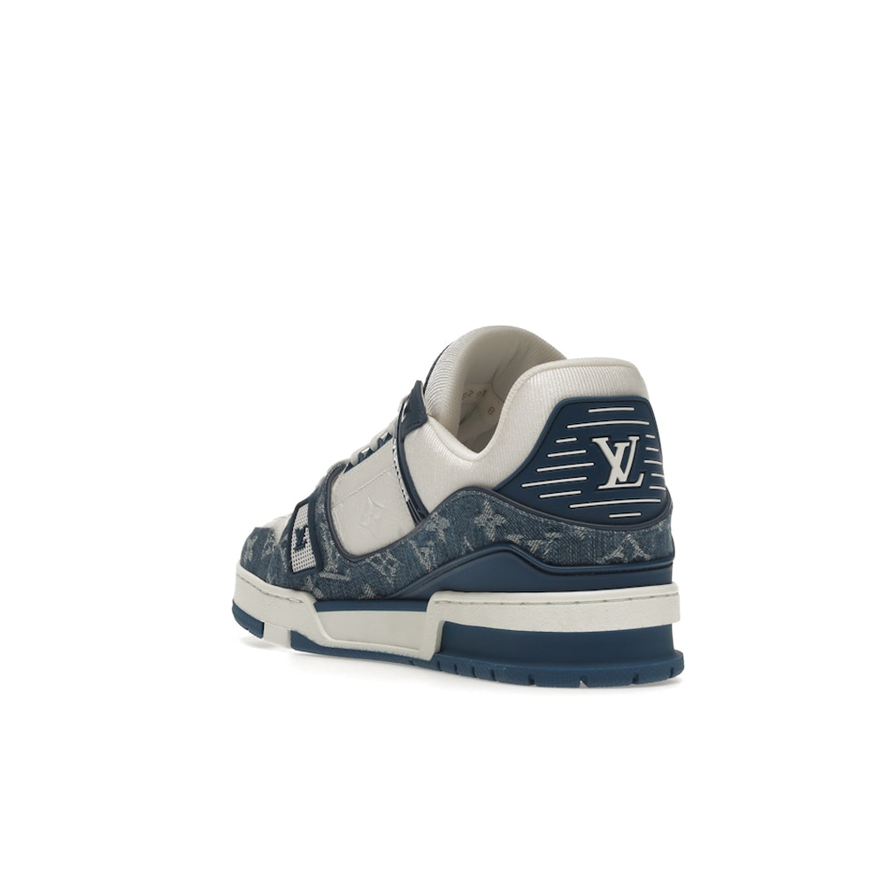 Louis Vuitton LV Trainer White Blue 'Monogram Denim'