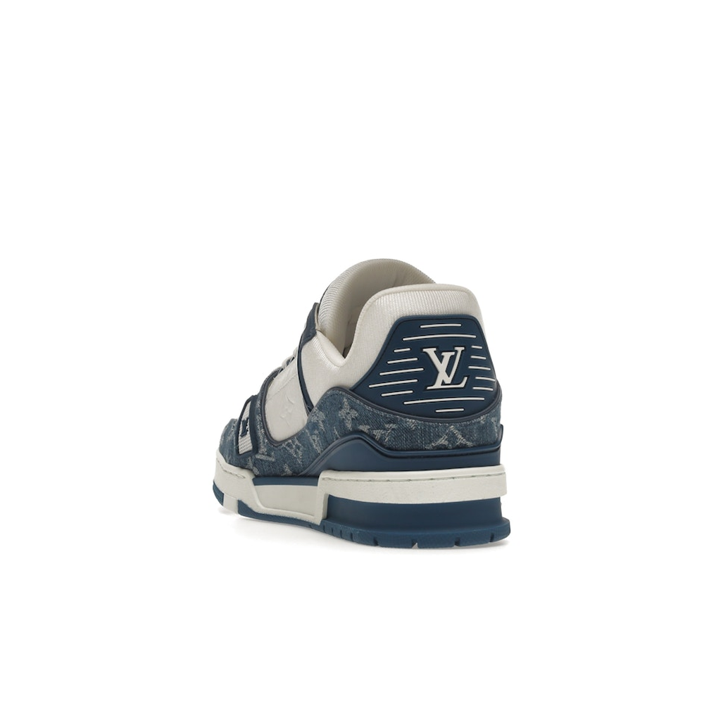 Louis Vuitton LV Trainer White Blue 'Monogram Denim'