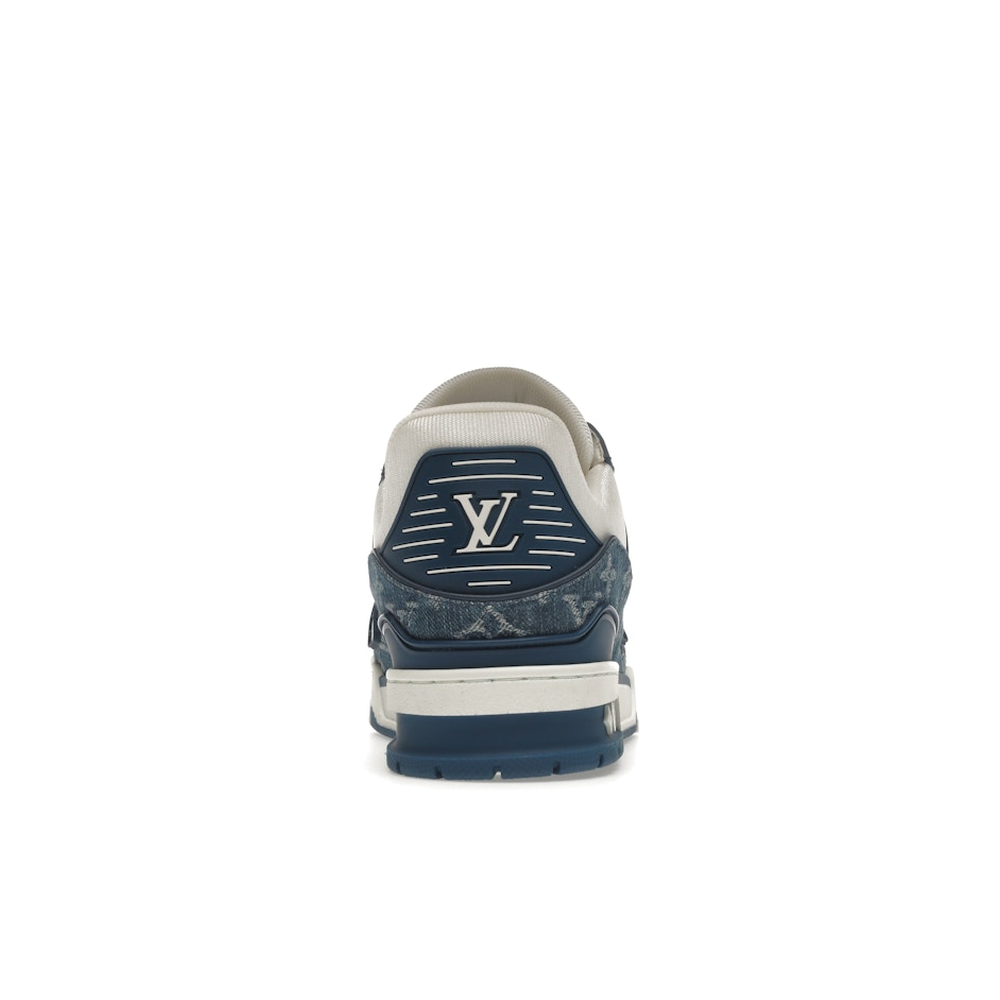 Louis Vuitton LV Trainer White Blue 'Monogram Denim'