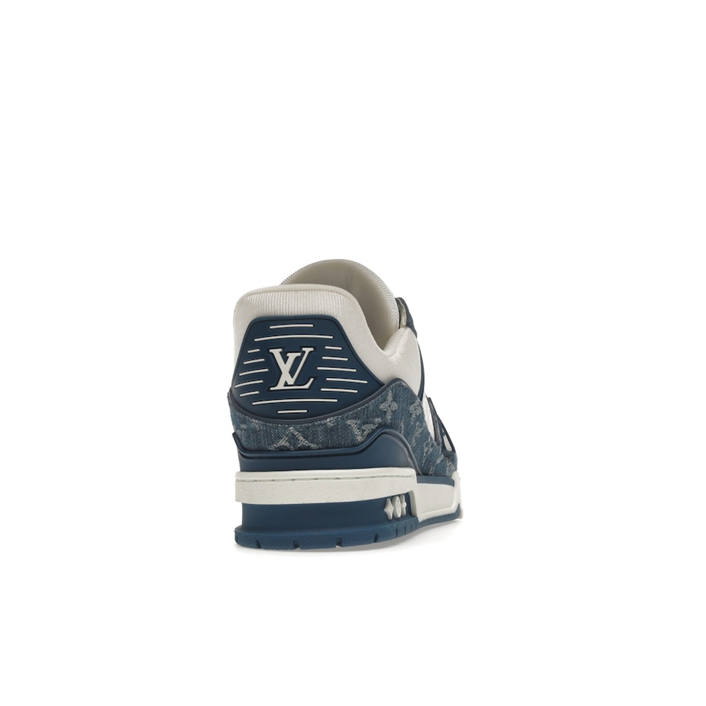 Louis Vuitton LV Trainer White Blue 'Monogram Denim'