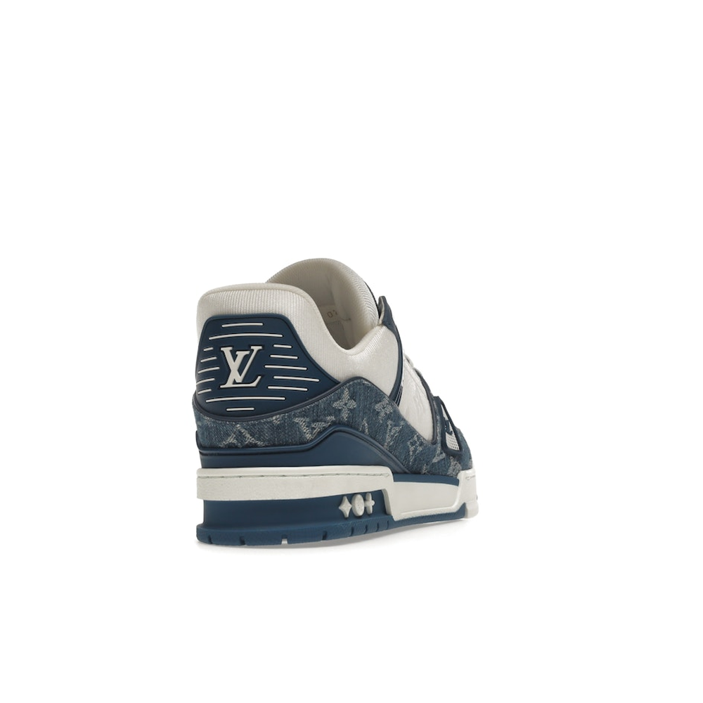 Louis Vuitton LV Trainer White Blue 'Monogram Denim'