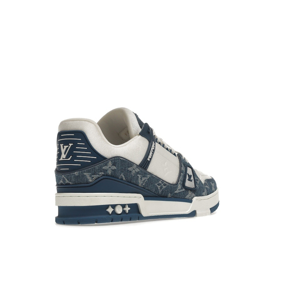 Louis Vuitton LV Trainer White Blue 'Monogram Denim'