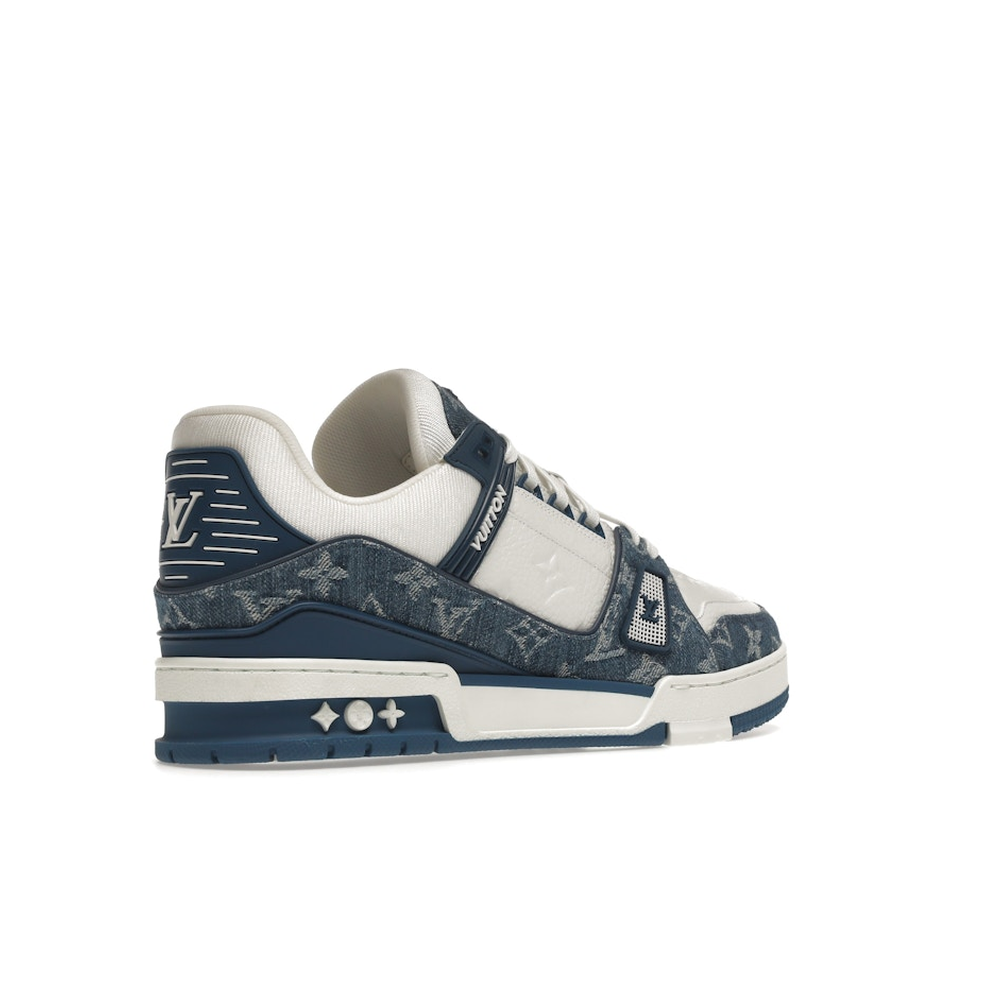 Louis Vuitton LV Trainer White Blue 'Monogram Denim'