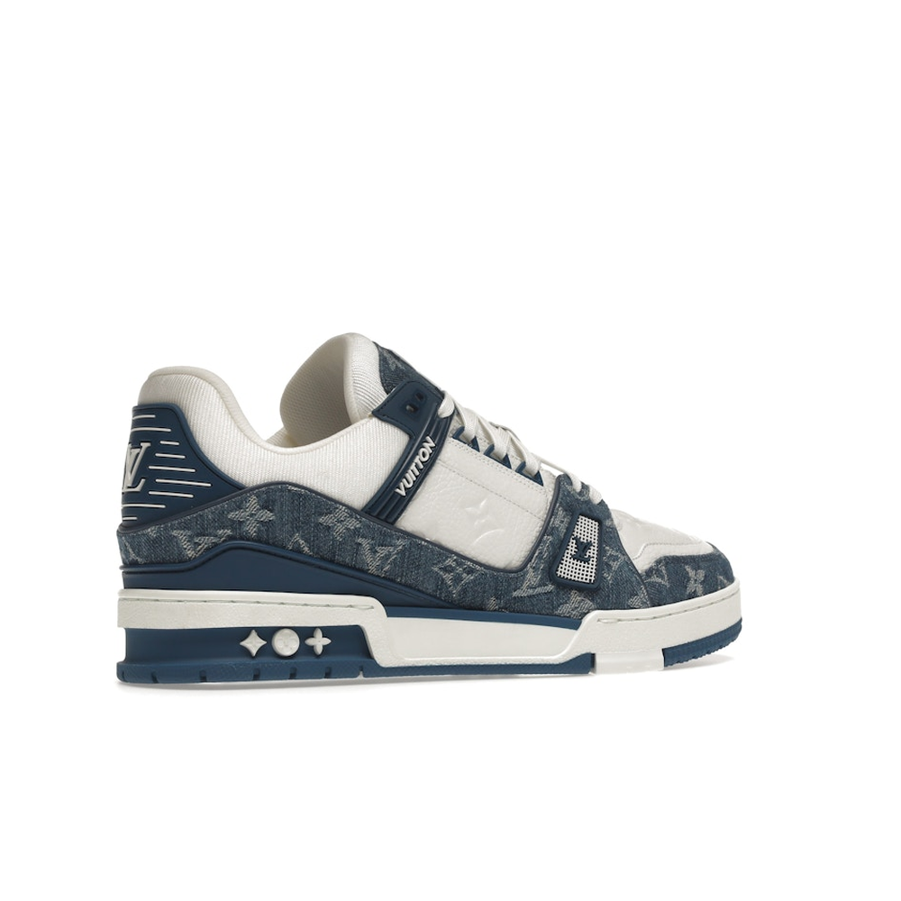 Louis Vuitton LV Trainer White Blue 'Monogram Denim'